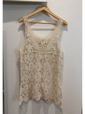 Women's Pins and Needles Lace Crochet Longline Tunic Size Large